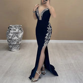 Top Quality Women Shinning Crystal Strapless Off the Shoulder Bodycon Long Bandage Dress Elegant Evening Party Birthday Outfit